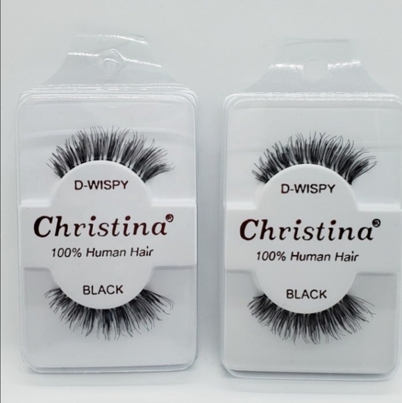 2 Pairs Christina D-Wispy 100% Human Hair Lashes - Picture 1 of 2